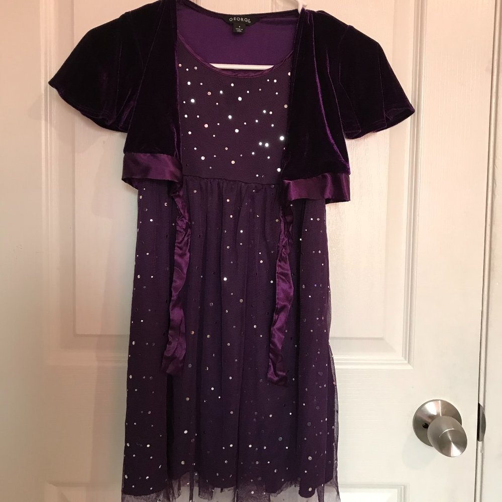 Purple, formal girls dress